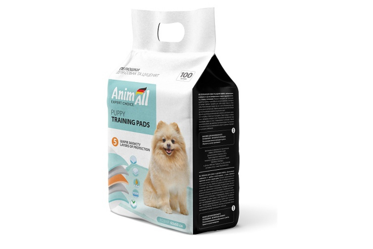 

Пеленки для собак и щенков AnimAll Puppy Training Pads 100 шт AnimAll BGL-AL-51