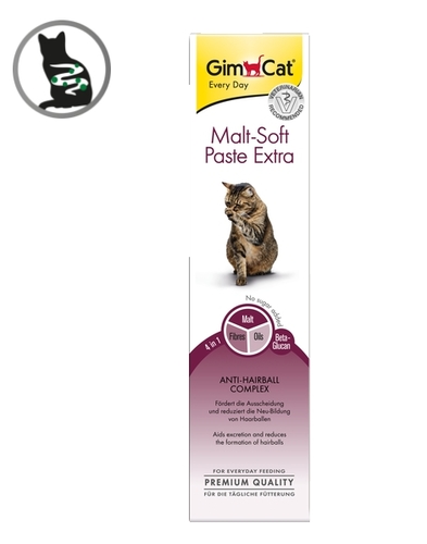

Паста для кошек для выведения шерсти Malt Soft Extra 100 г GimCat BGL-GP-12