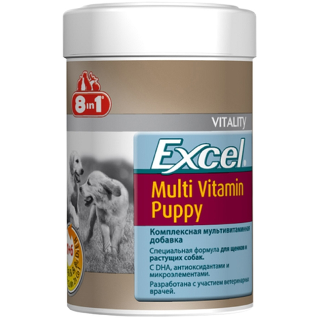 

Мультивитаминный комплекс для щенков Excel Multi-Vitamin for Puppies 8 in 1 BGL-IN-01