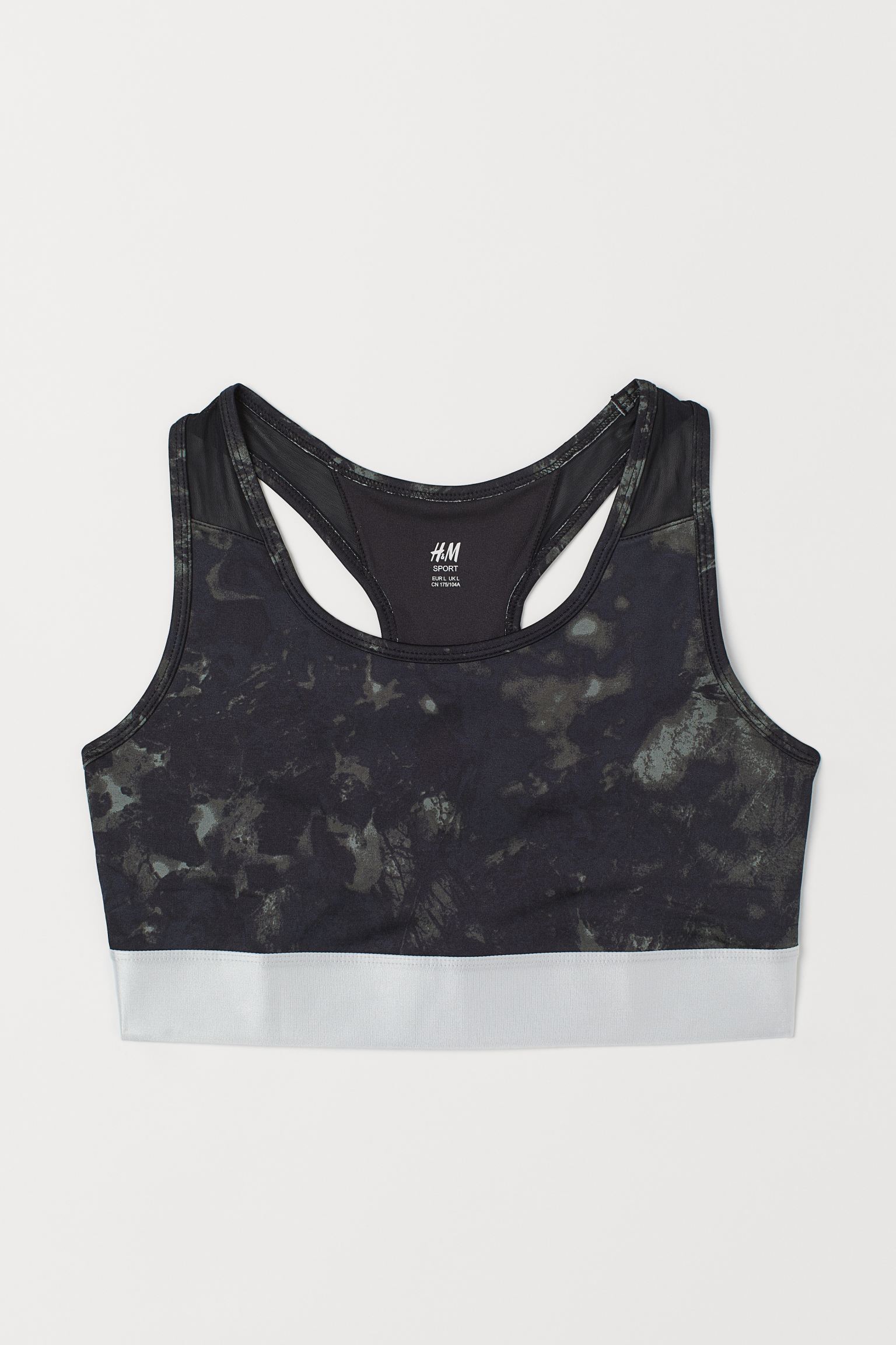 

Спортивный топ H&M 2XL черный принт 912744934