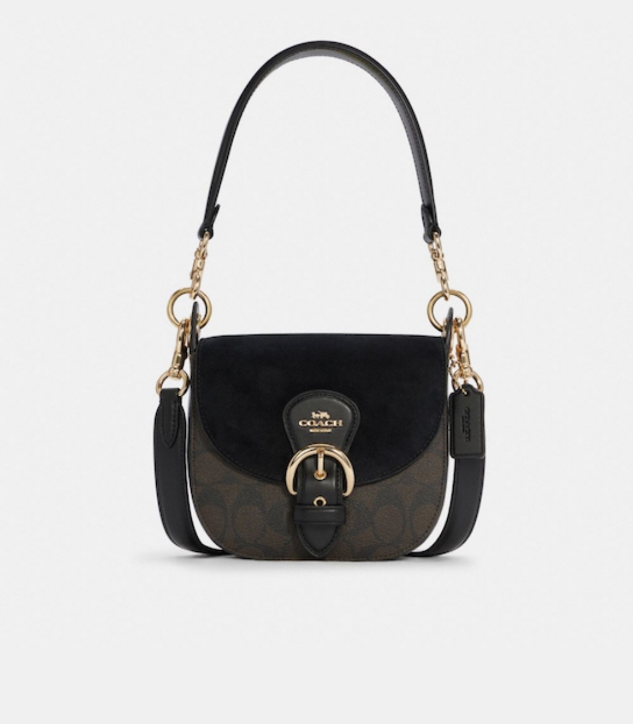 

Кожаная сумка Coach Kleo Shoulder Bag 17 Gold/Brown Black