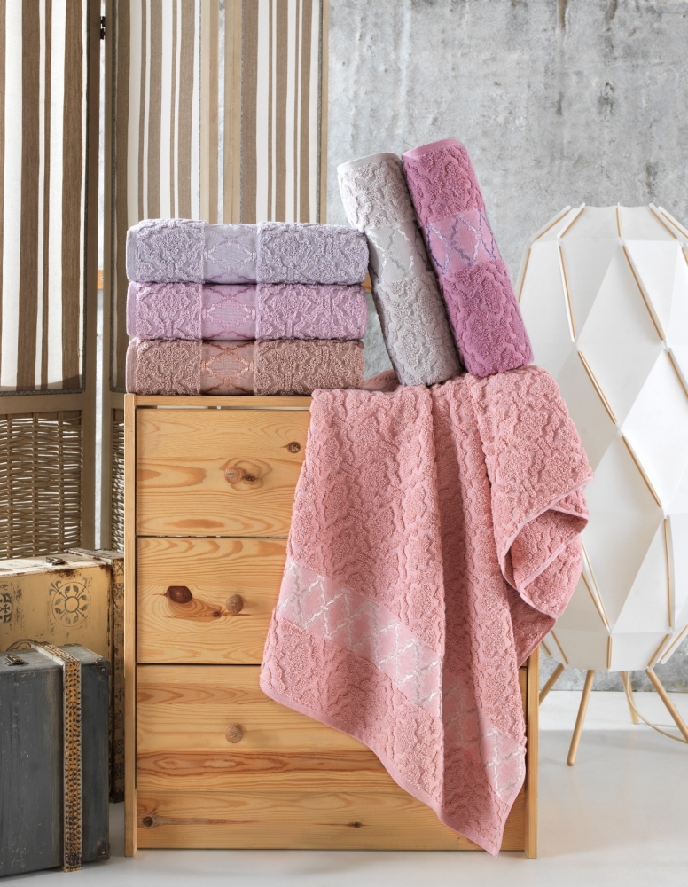 

Набор полотенец для тела Gulcan MicroCotton 70*140 см махровые банные 6 шт арт.2749_gulcan_zincir