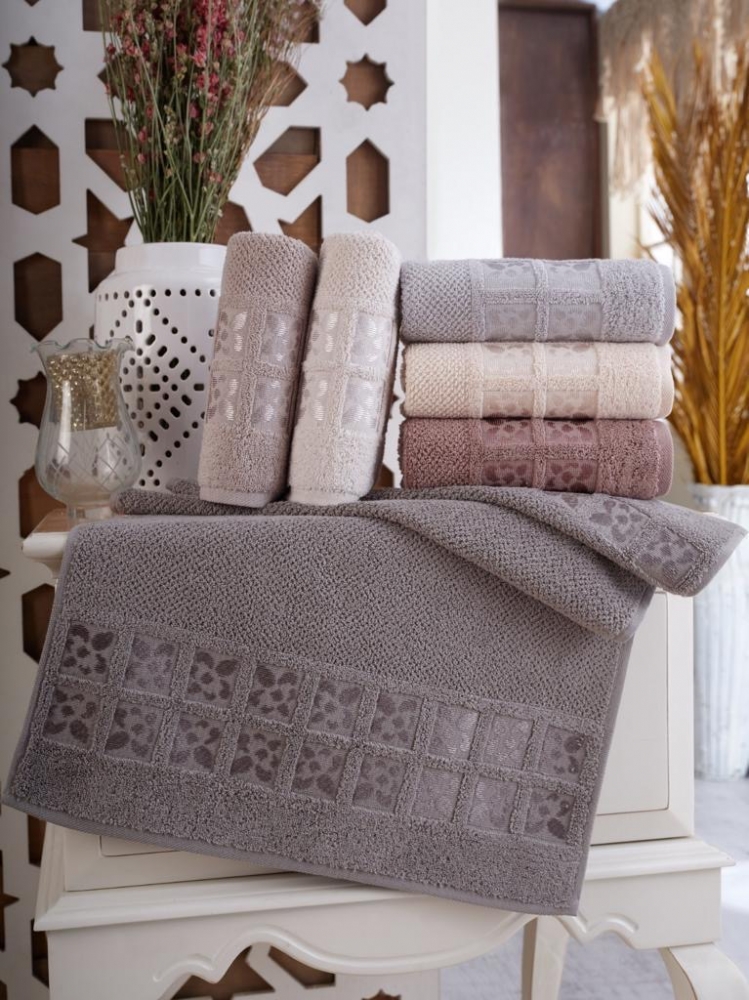 

Набор полотенец для лица Sikel Sacakli Jacquard Cotton 50*90см махровые жаккардовые банные 6шт арт.3030_twoel