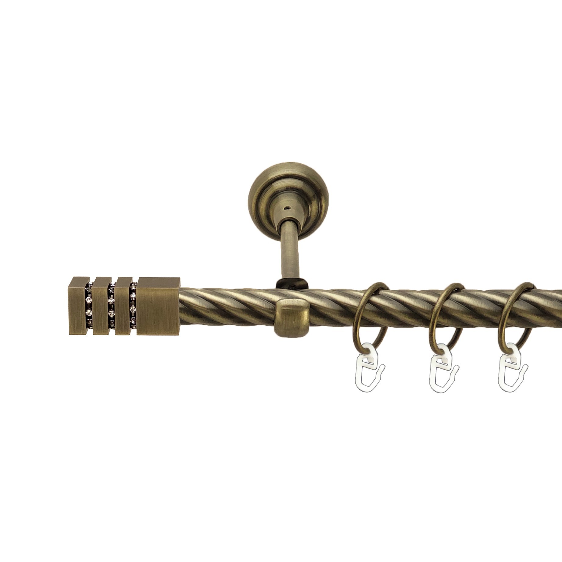 

Карниз Orvit Ацтека металевий однорядний відкритий скручена труба кільце металеве Антик 19 мм 300 см (00-00017120)