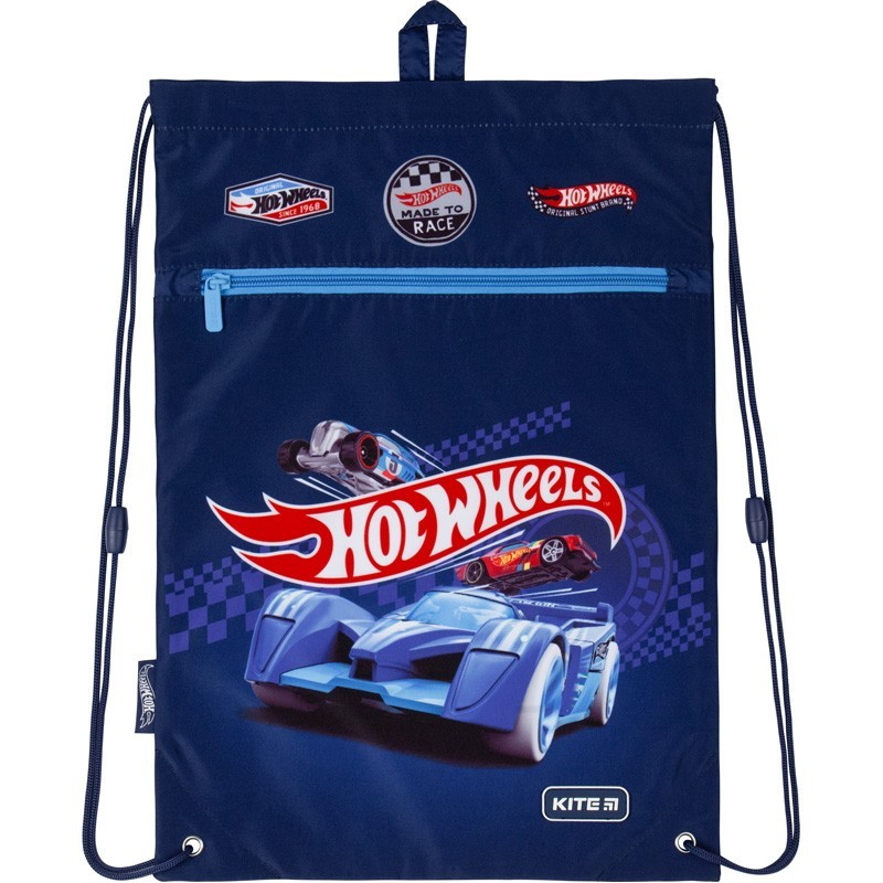 

Сумка для обуви с карманом Kite Education Hot Wheels 46x33 см синяя HW20-601M-2