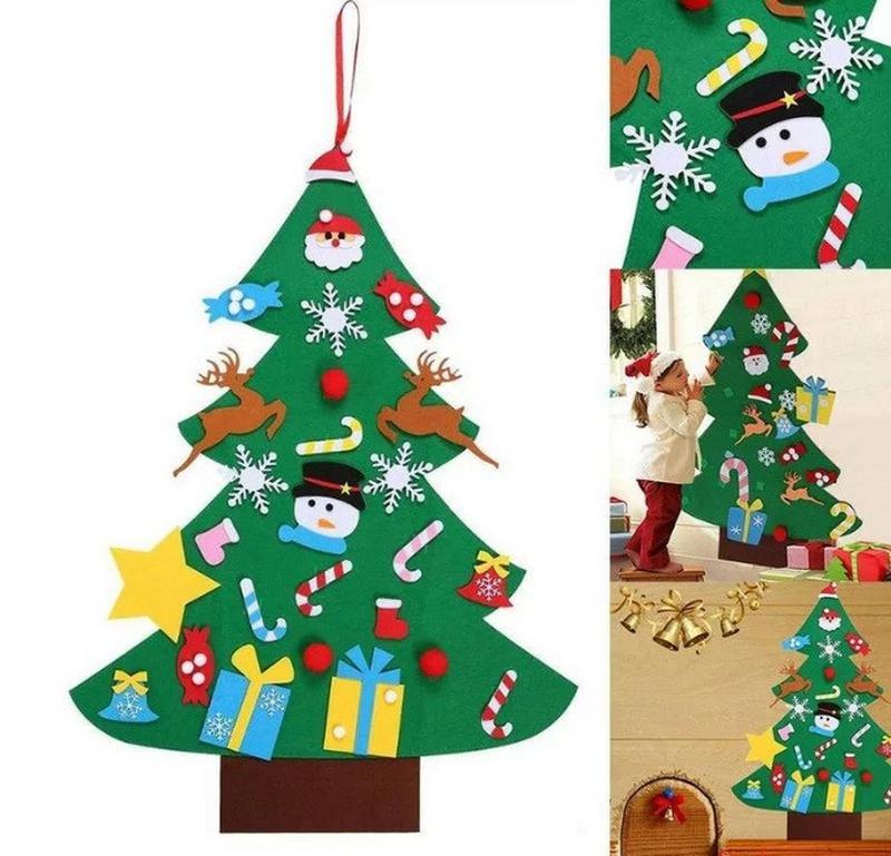 

Детская елочка с игрушками из фетра Chrismas Free