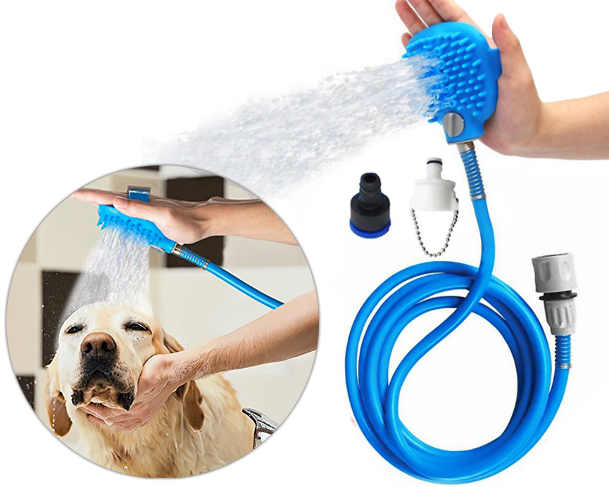 

Шланг для душа с щеткой для мытья собак Pet Bathing Tool