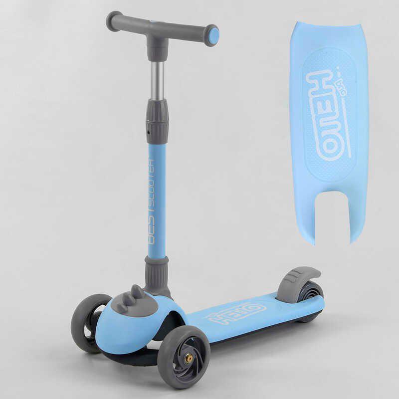 

Самокат трехколесный D-0885 Best Scooter, ГОЛУБОЙ, складной алюминиевый руль, 3 колеса PU со светом, d=120*35мм