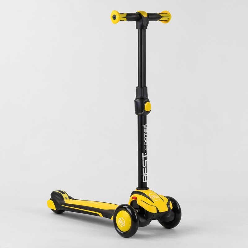 

Самокат трехколесный Best Scooter MX-80204 MAXI0 алюминиевый руль, 3 колеса PU со светом, d=12 см