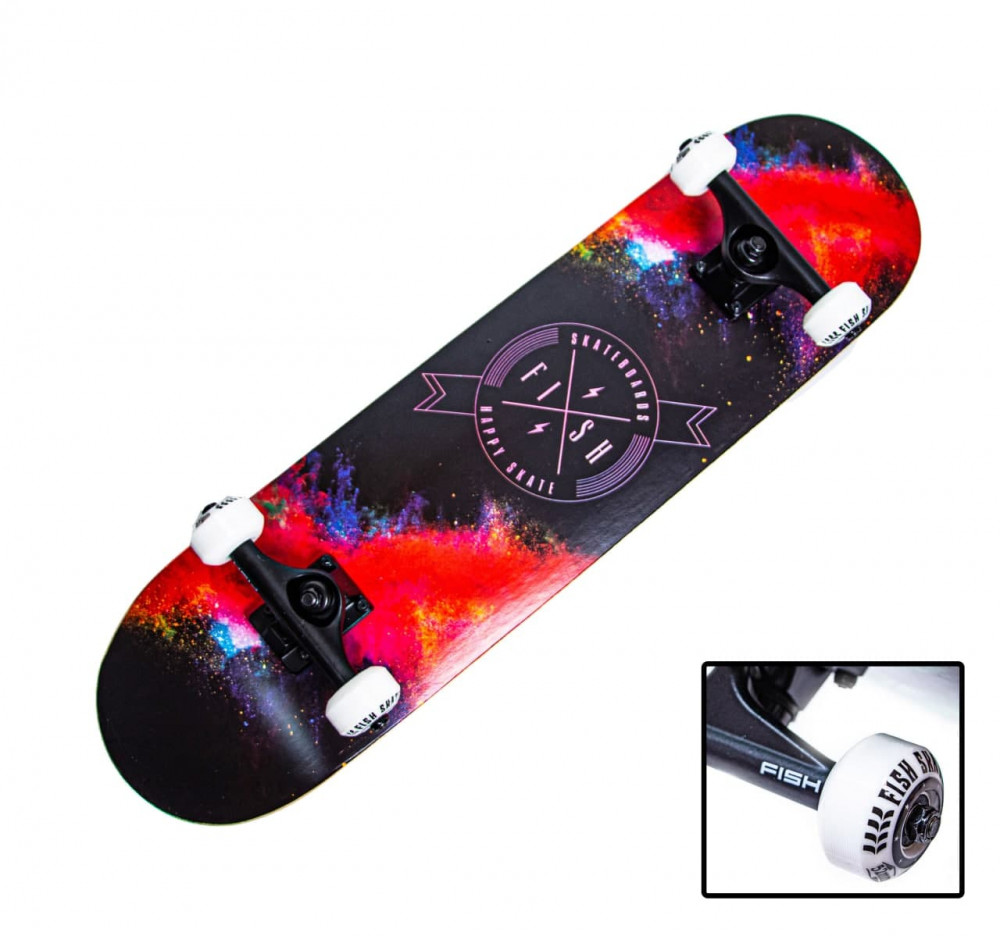 

СкейтБорд деревянный от Fish Skateboard "Happy Skate"