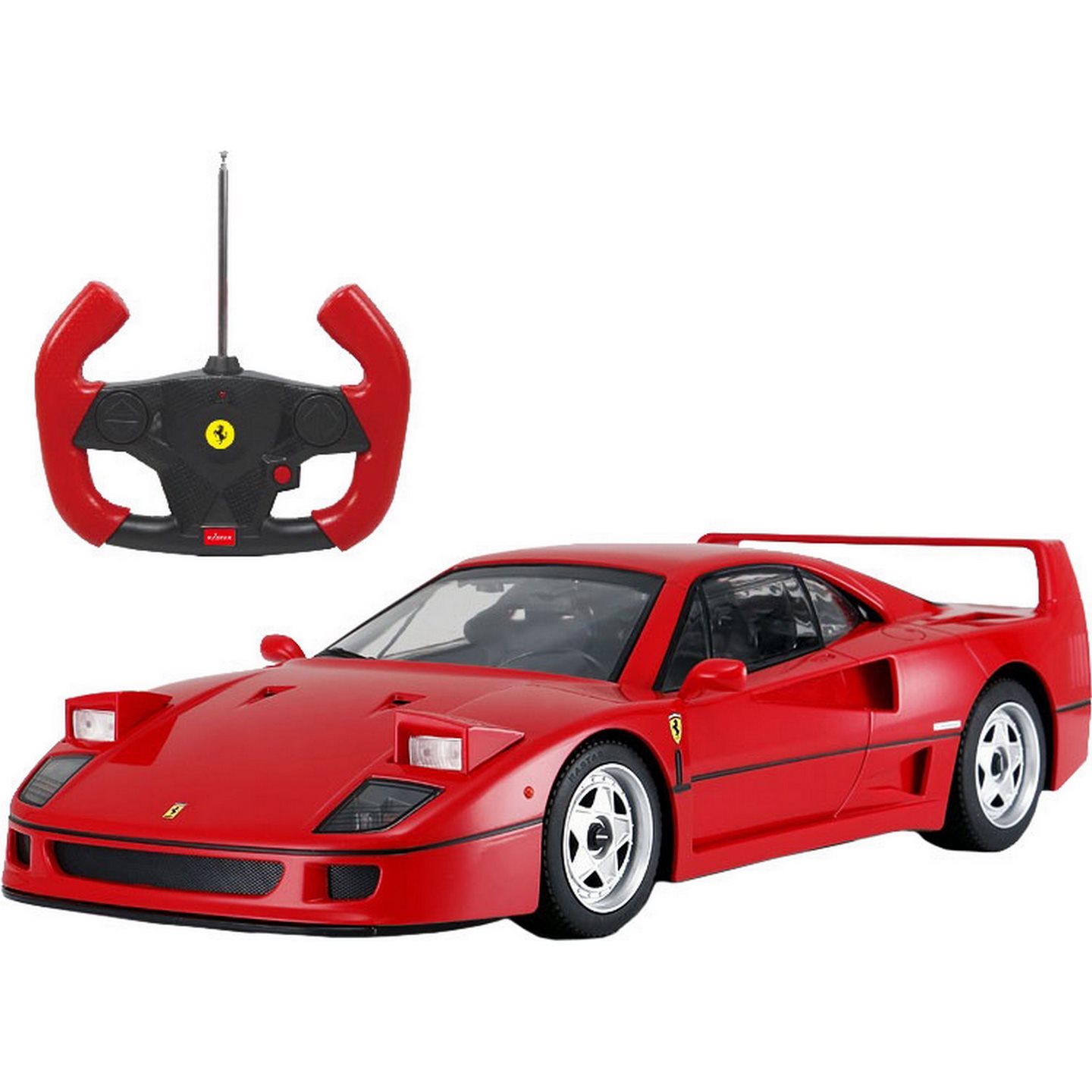 

Машинка на радиоуправлении Ferrari F40 с рулём красная 1:14 R- 78760