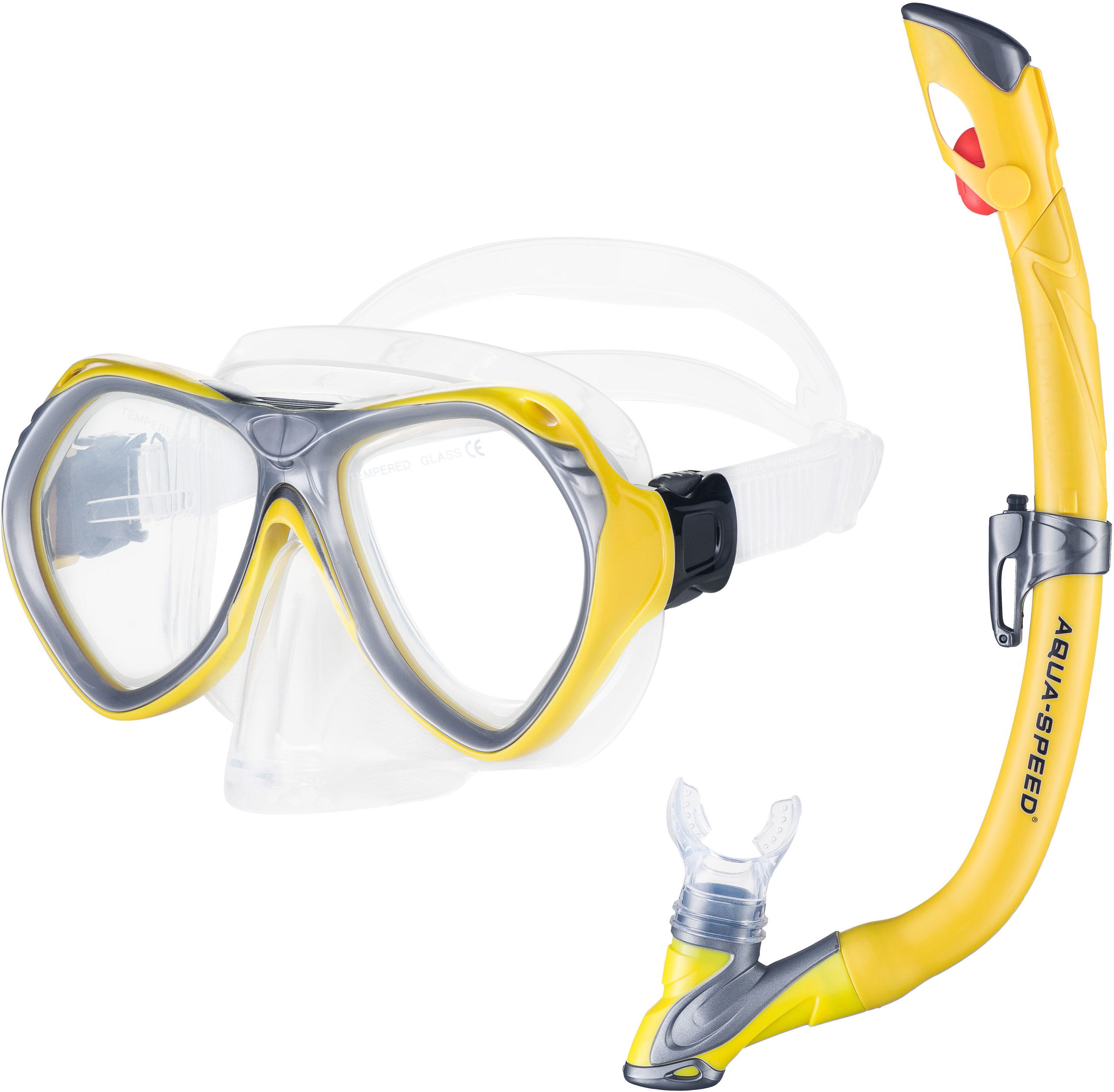 

Набор маска и трубка Aqua Speed AURA + EVO 5574 детский Желтый (605-18) (5908217655745)