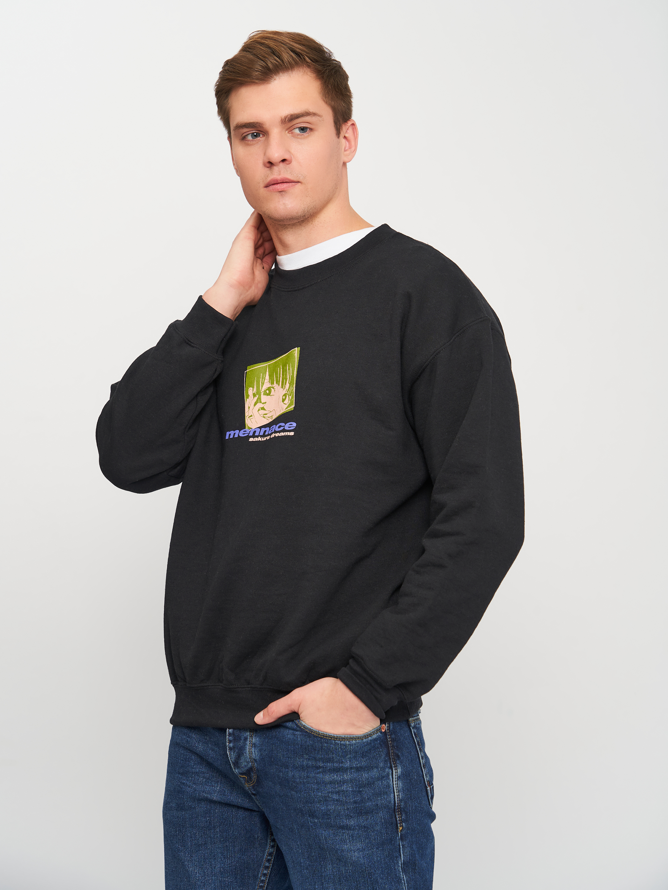 

Свитшот Mennace XAZ281137MGFF  Черный с принтом, Свитшот Mennace XAZ281137MGFF M Черный с принтом