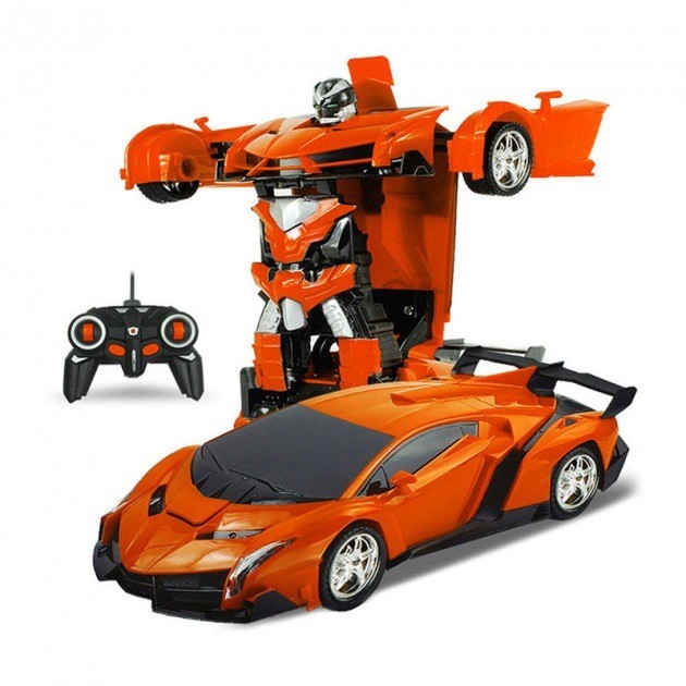 

Машинка робот трансформер с пультом управления Lamborghini Robot Car Оранжевая машинка на пульте управления - робот для мальчика