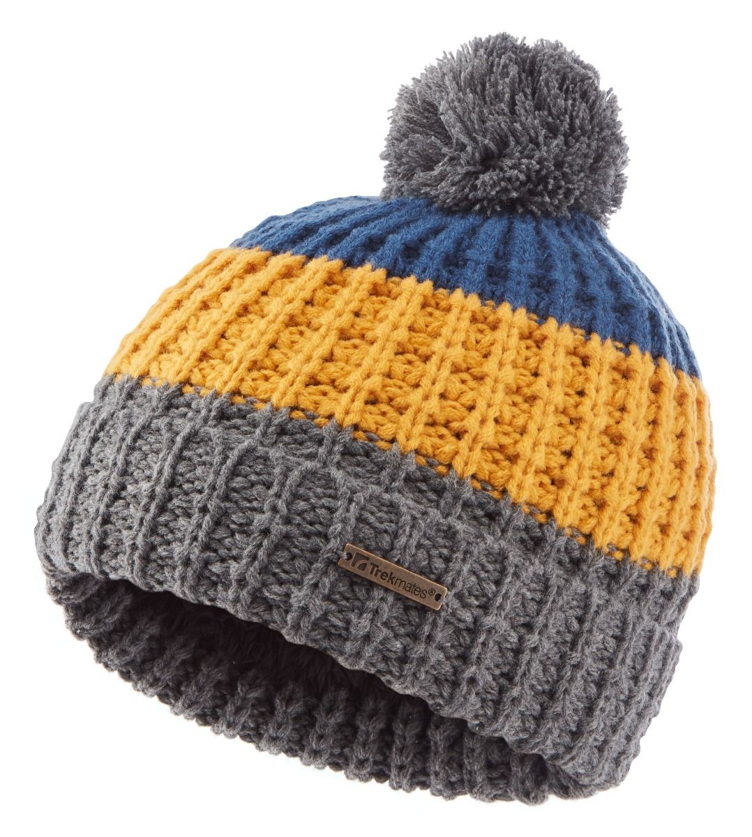 

Шапка Trekmates Jack Knitted Hat Junior дитяча сіра/жовта