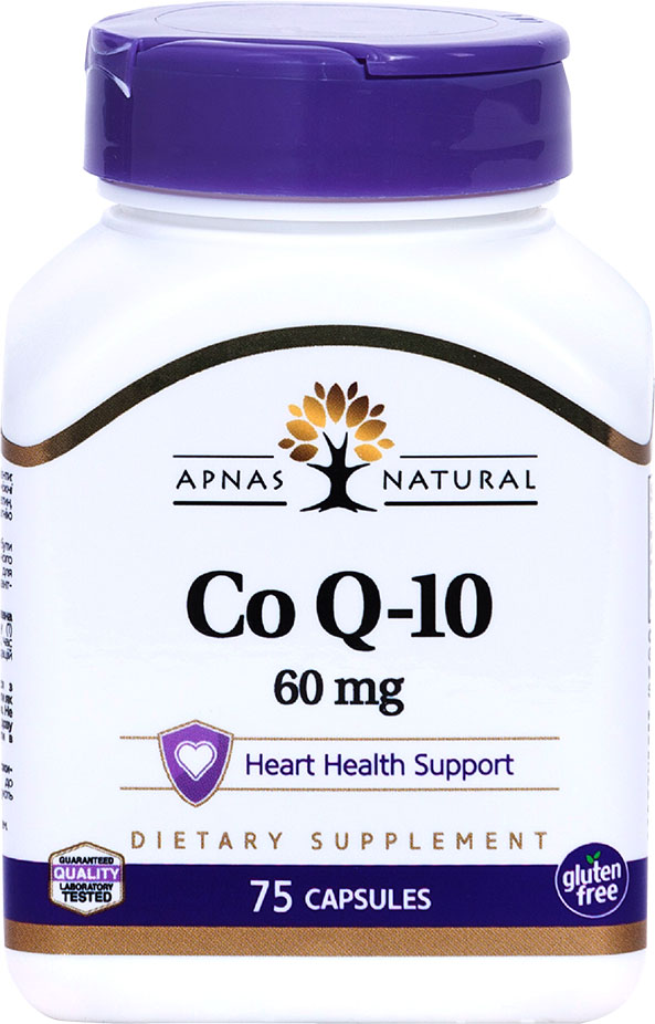 

Коэнзим Q10 Apnas Natural для защиты сердца и омоложения организма 75 капсул (740985218006)