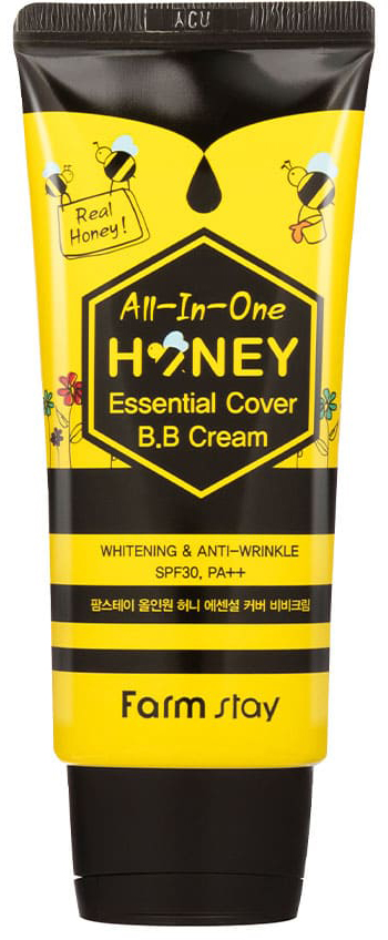 Акция на Универсальный медовый BB крем FarmStay All-In-One Honey Essential Cover BB Cream 50 г (8809624728299) от Rozetka UA