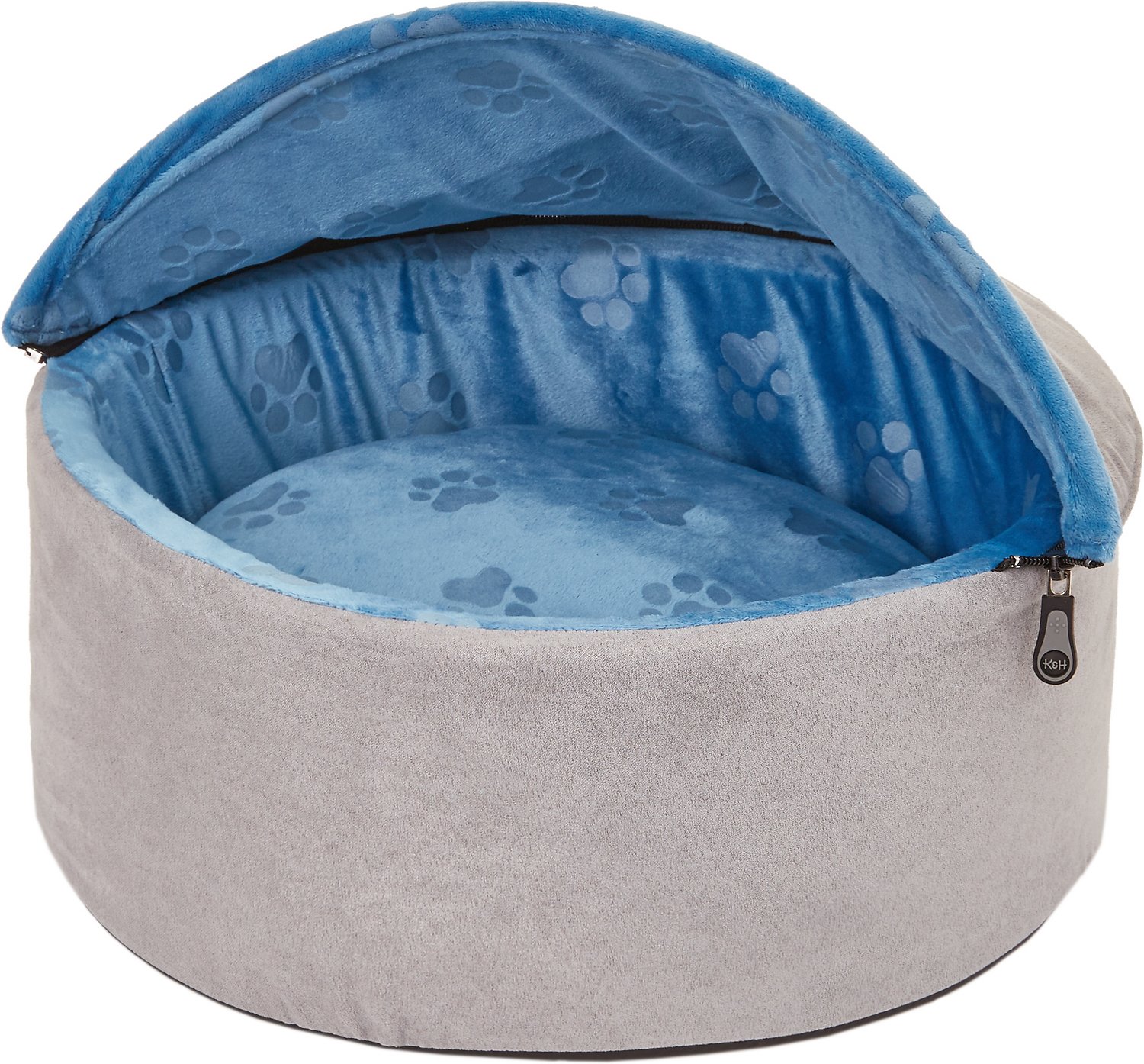 

Домик-лежак для котов Kitty Hooded синий/серый K&H Pet Products 40,5х40,5х30 см BGL-KH-22
