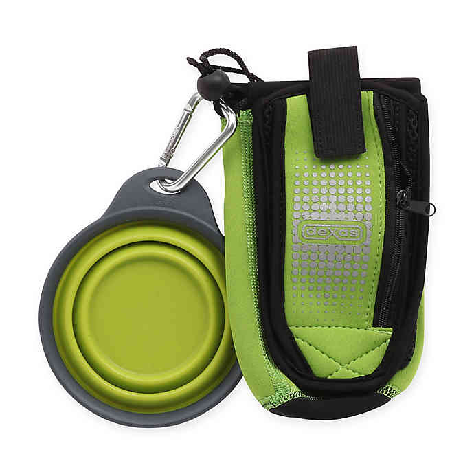 

Сумка со складной миской для воды и аксессуаров BottlePocket™ with Travel Cup зеленая Dexas BGL-DX-27