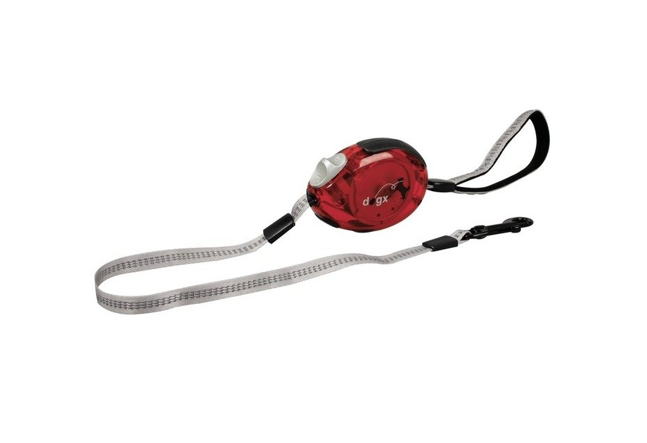 

Поводок рулетка для собак Dogx2GO Belt Glassy S красная для собак до 12 кг длина 2 м Flamingo BGL-KF-698