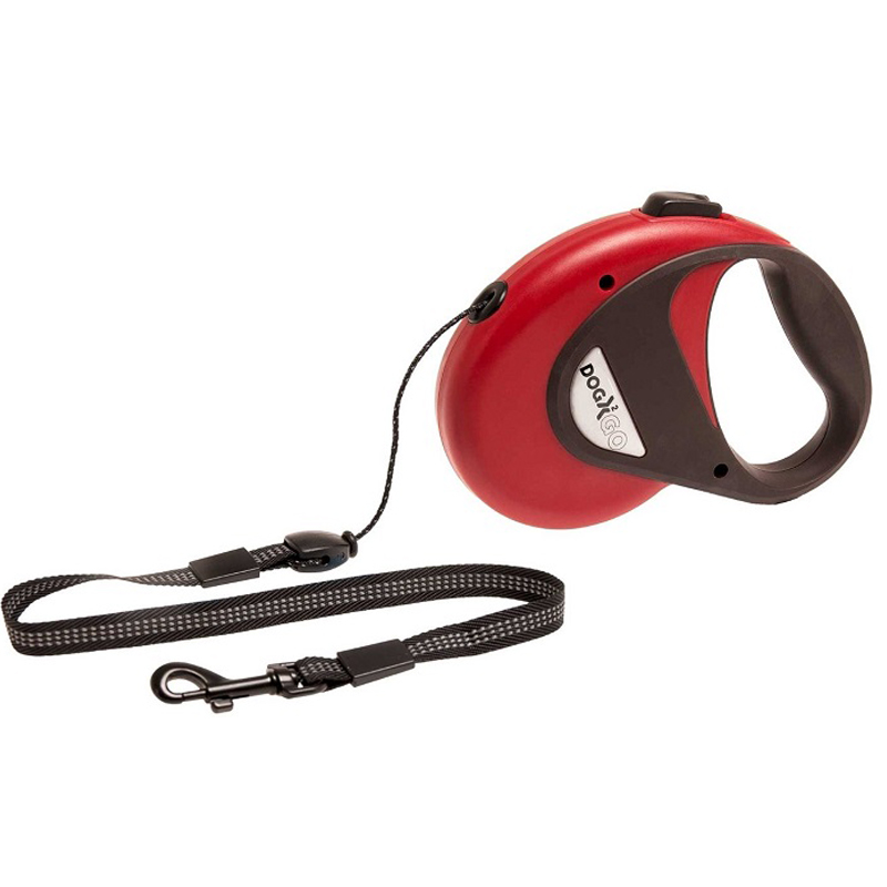 

Поводок рулетка для собак Dogx2GO Cord S красная для собак до 12 кг длина 8 м Flamingo BGL-KF-686