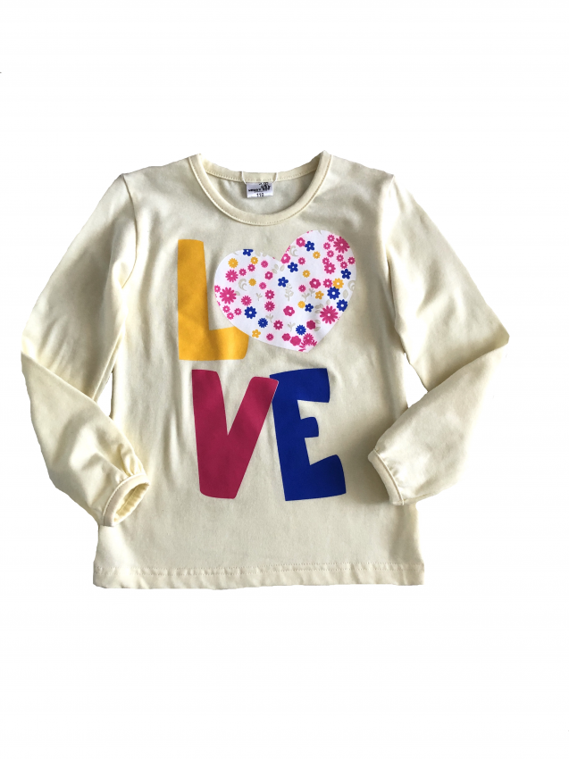 

Свитшот Marry Bee Love 128 см желтый