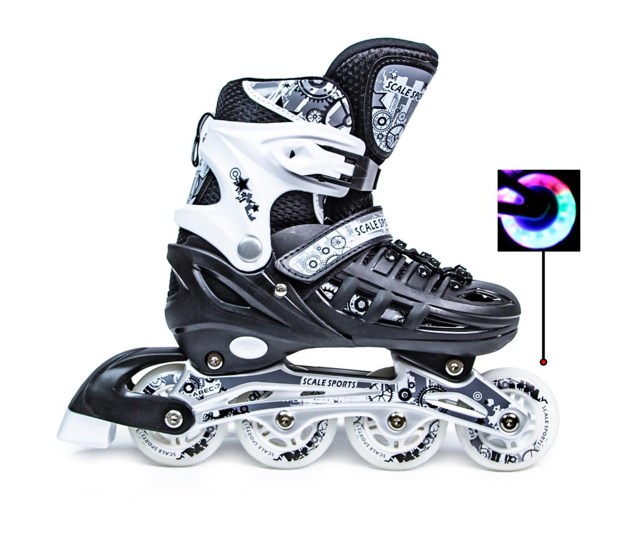 

Роликовые коньки Scale Sports размер 38-41 раздвижные Черный (0114)