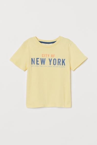 

Футболка H&M New York 104 см желтая