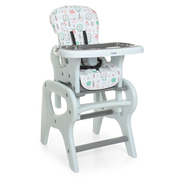 

Стульчик для кормления Bambi M 0816 (flowers grey)