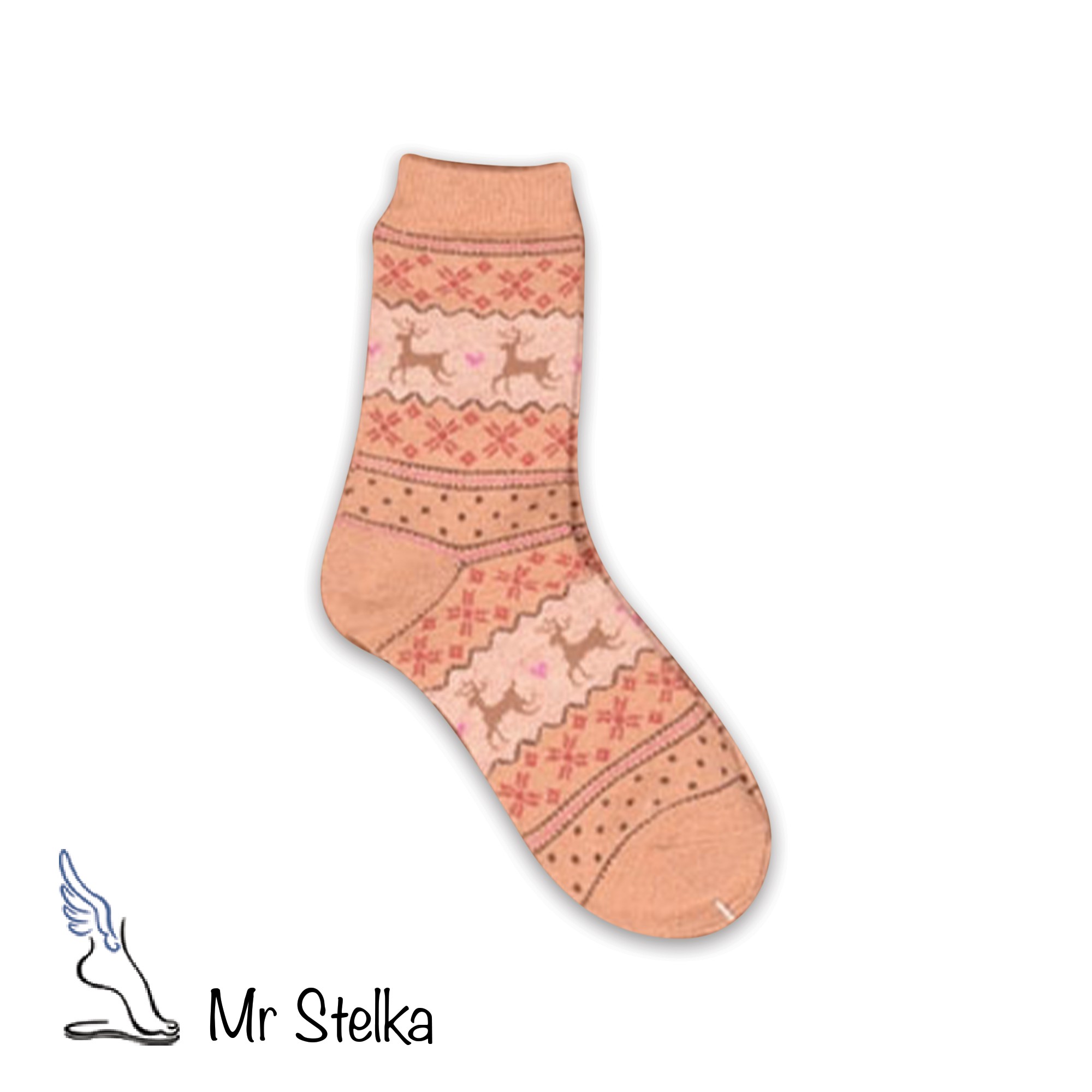 

Носки новогодние "Christmas is coming" 35-39р (22-24 см), бежевый цвет, SO-01 №2