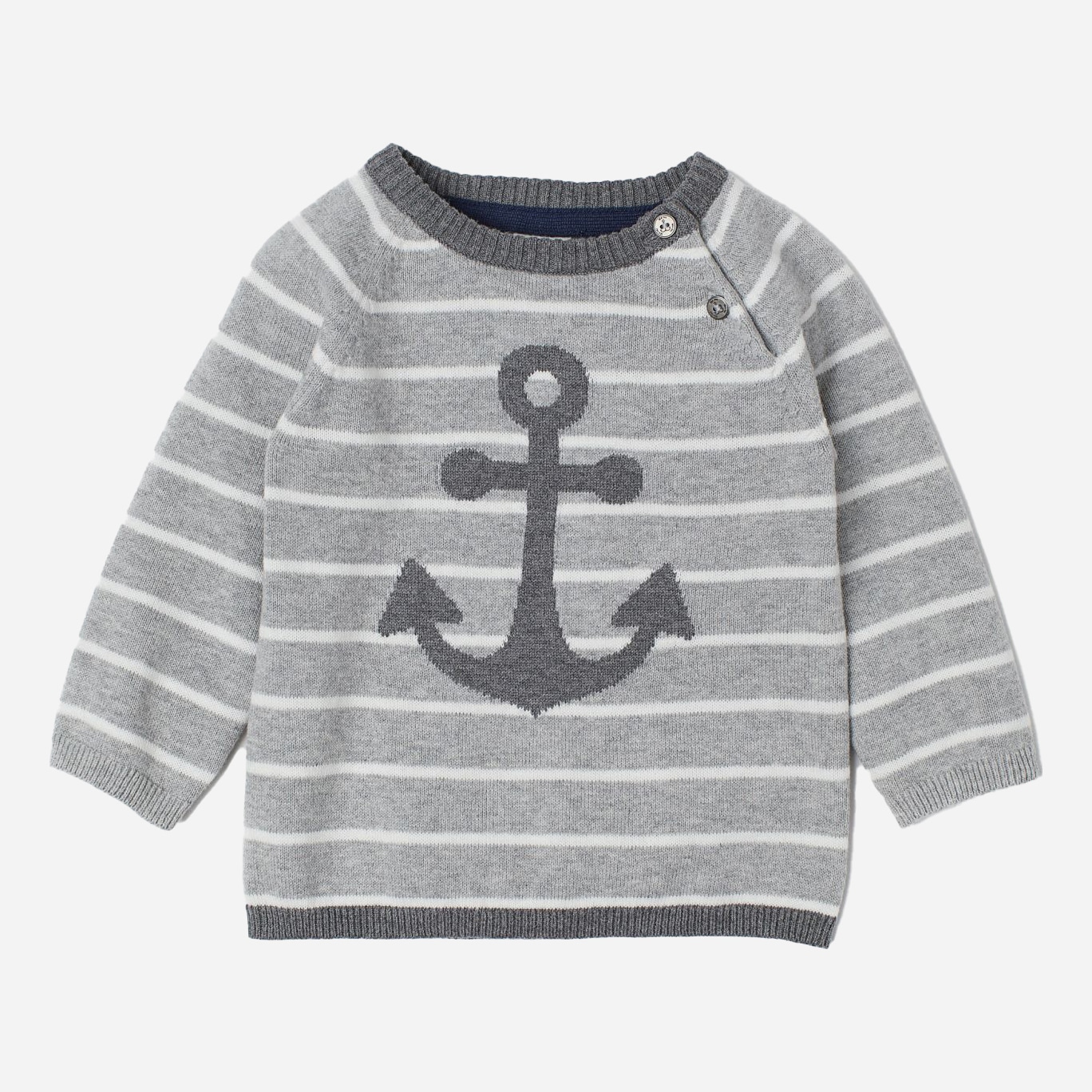 

Джемпер H&M 912-688209 86 см Бело-серый/Полоска