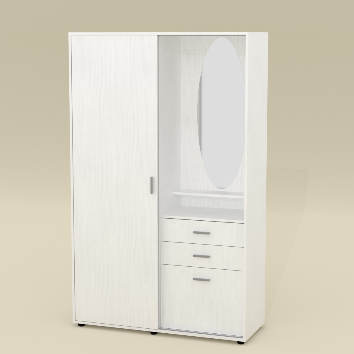 

Прихожая Шкаф-купе Компанит Алиса нимфея альба (белый)