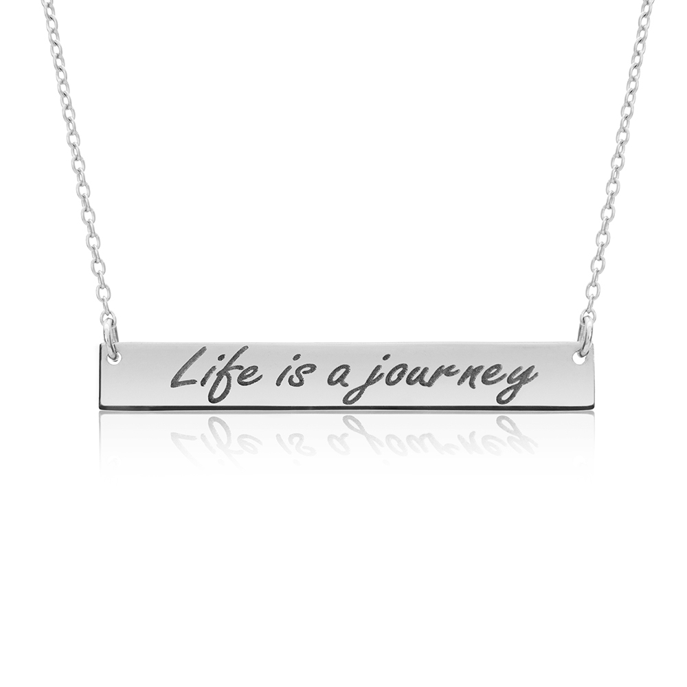 

Подвеска пластина Life is a journey серебро 38 - 45 см