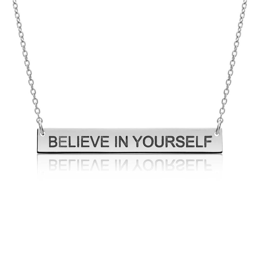 

Подвеска пластина Believe in yourself серебро 38-45 см