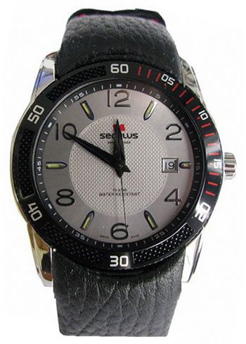 

Мужские наручные часы Seculus 4487.2.715 wht, ss tp-b red tracks, blk red strap