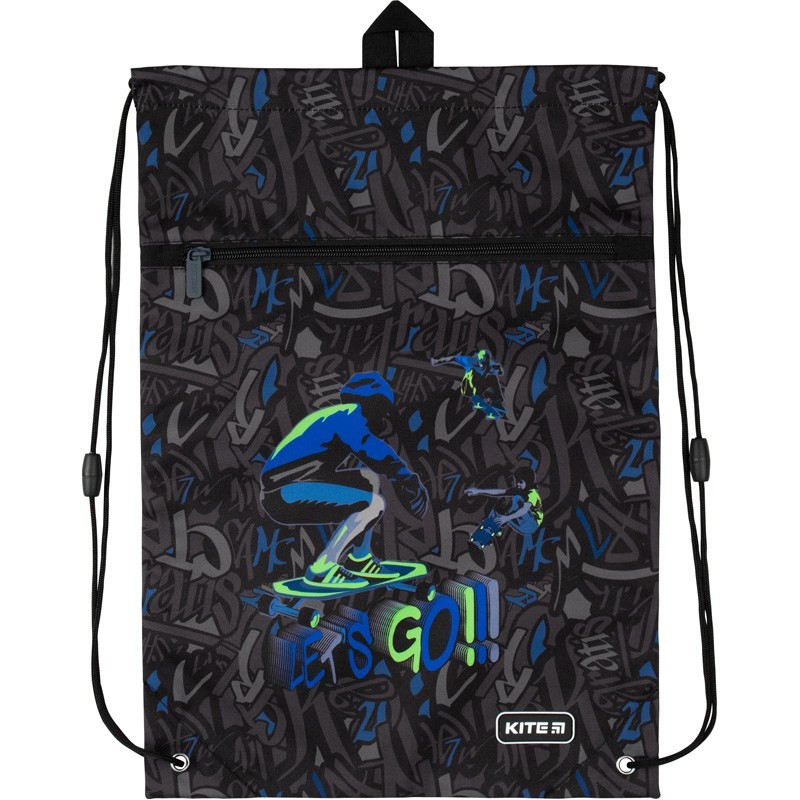 

Сумка для обуви с карманом Kite Education Dino and skate 46x33 см K20-601M-16