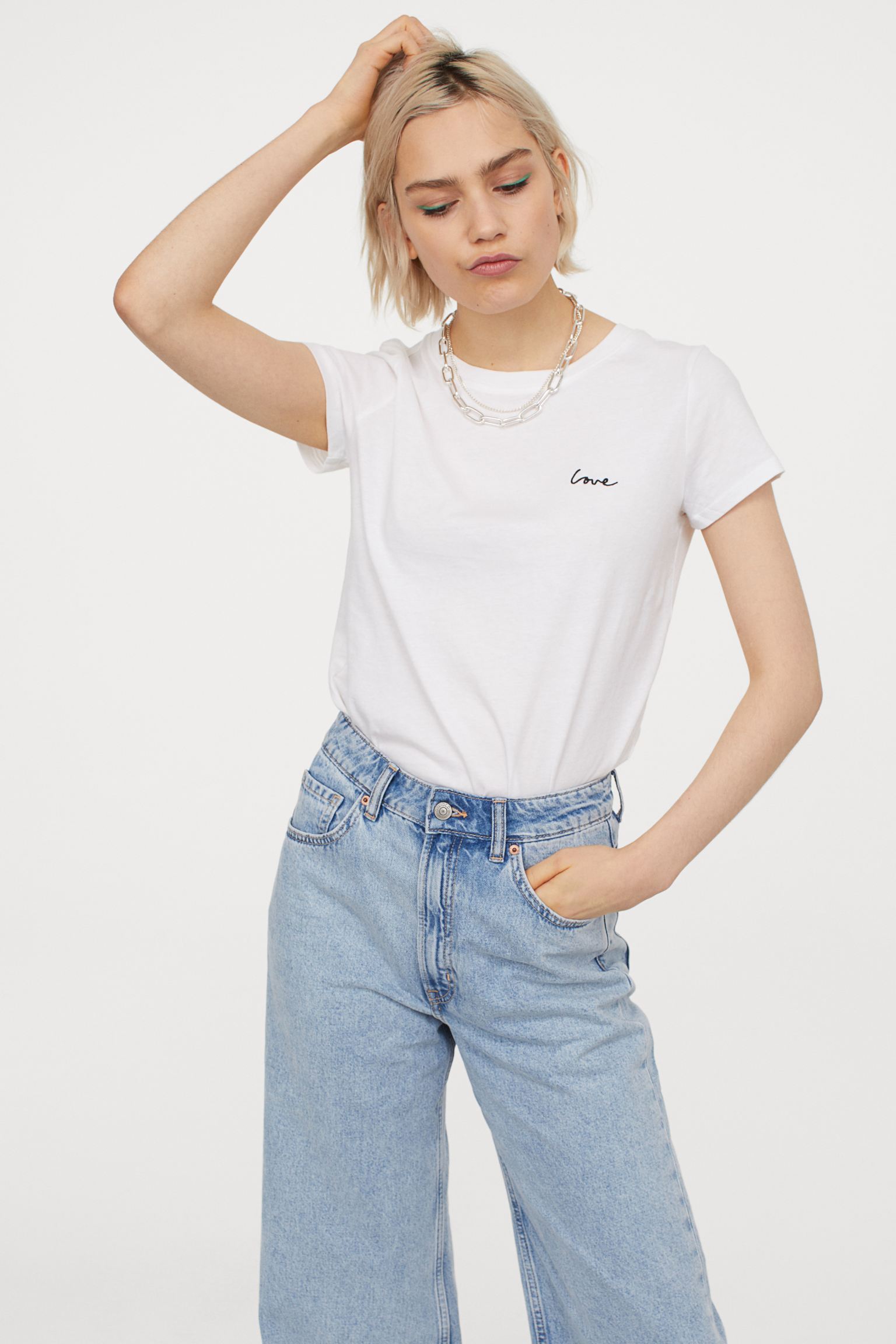 

Футболка H&M  белый 15127174902, Футболка H&M S белый 15127174902