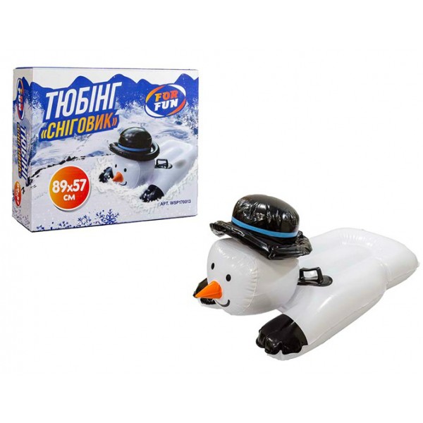 

Надувные санки тюбинг For Fun Снеговик 170013, Белый 89 х 57 см (119250)