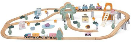 

Деревянная железная дорога Viga Toys PolarB 90 элементов (6971608440670)
