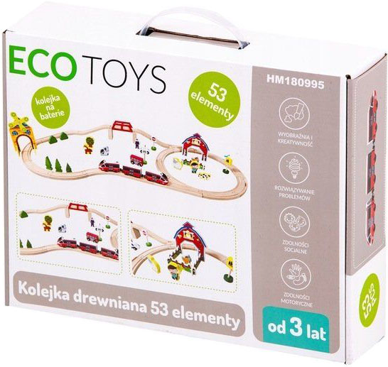 

Деревянная железная дорога Ecotoys с поездом (HM180995)