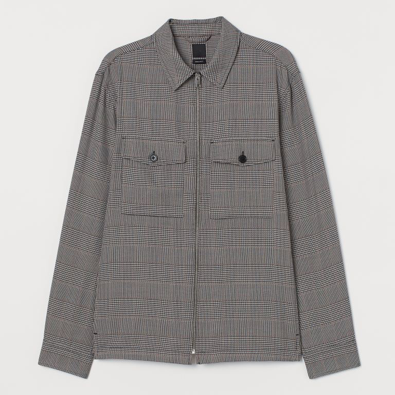 

Куртка-рубашка H& 60902059 М Бежевая с черным, Куртка-рубашка H&M 60902059 М Бежевая с черным