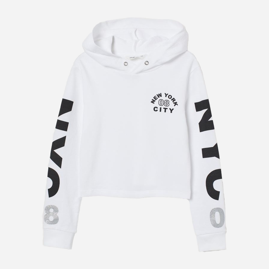 

Худи H&M 060744111 170 см Белый/NYC