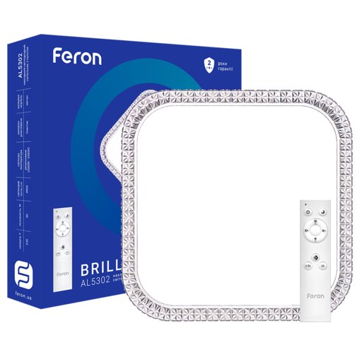 

Светильник LED Feron Brillant 60W 4900LM 3000-6500K пульт д/у (11962055)