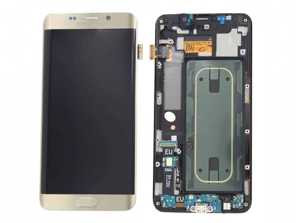 

Дисплей для Samsung S6 Edge Plus SM G928 Gold GH97 17819A с рамкой Service Original