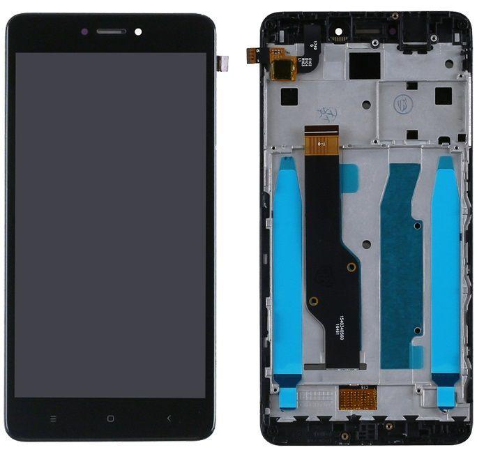 

Дисплей для Xiaomi Redmi Note 4 с сенсором и рамкой, черный High copy