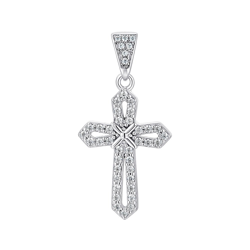 

Серебряный крестик с фианитами 000151513