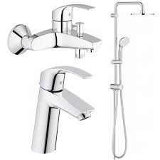 

Grohe Набор смесителей для ванны с душевой системой Eurosmart (12324TS)
