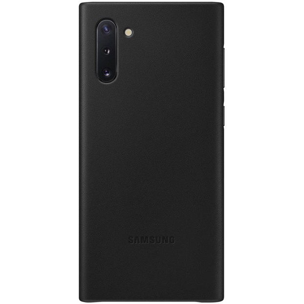 

Кожаный чехол накладка Samsung Leather Back Cover Galaxy Note 10 5G EF-VN970 black