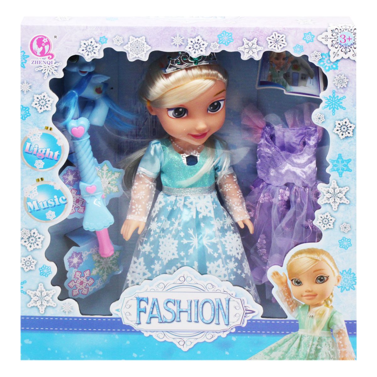 

Игровой набор Кукла музыкальная принцесса Эльза Fashion 61124A ZHENQI