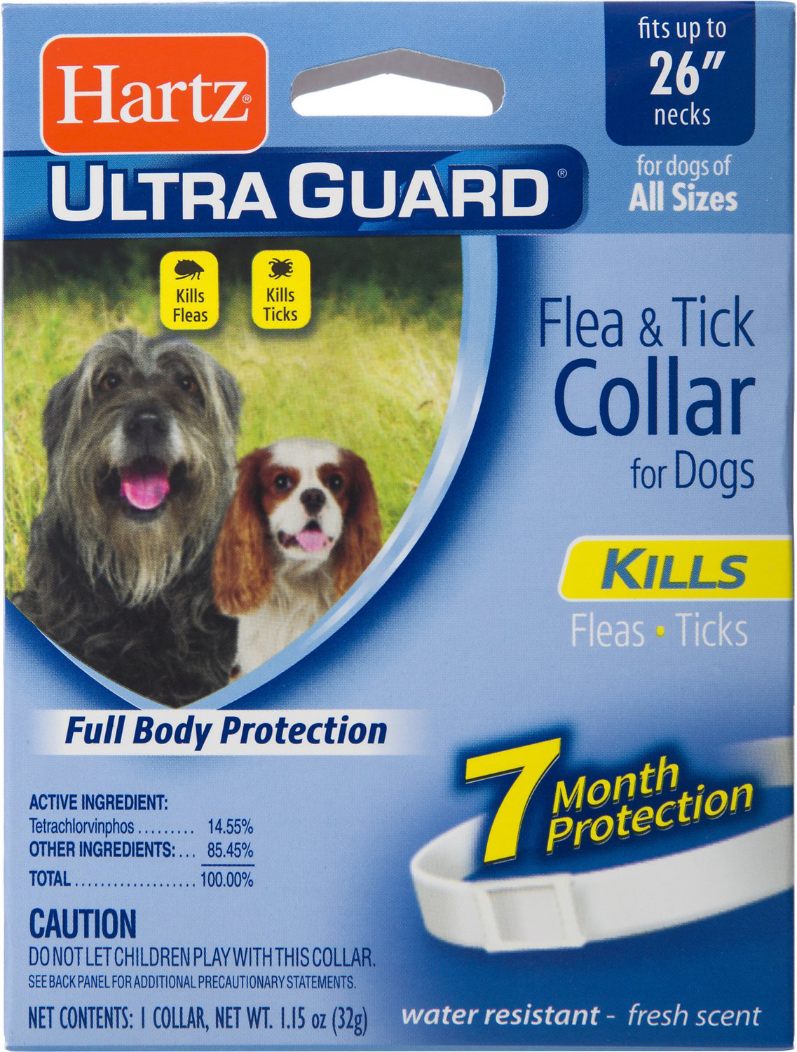 

Ошейник для крупных собак от блох и клещей на 7 месяцев UltraGuard Collar For Large Dogs 65 см Hartz BGL-HTZ-31